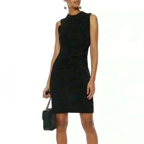 LNWT! 3.1 Philip Lim Twist-front ribbed wool and yak-blend mini dress - Picture 1 of 10